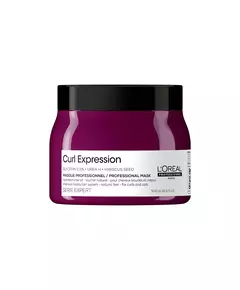 L'Oreal Professionnel Serie Expert Curl Expression Glycérine 2 5% + Urée H + Graine d'hibiscus Masque crème pour traitement des cheveux Hydratation intense, 500 ml