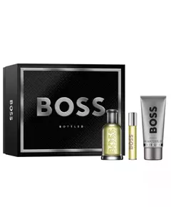 Set Hugo Boss: Boss Bottled Eau De Toilette For Men 100 ml + Boss Bottled Eau De Toilette For Men 10 ml + Boss Bottled Cleansing Shower Gel For All Skin Types, 100 ml