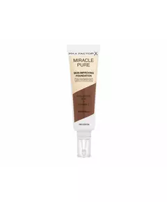 Max Factor Miracle Pure Hyaluronsäure Strahlend Flüssige Grundierung & Serum 2-in-1 Kakao 100 SPF 30, 30 ml