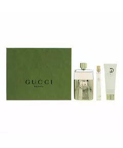 Set Gucci: Guilty Eau De Parfum For Women 90 ml + Guilty Eau De Parfum For Women 10 ml + Guilty Moisturizing Body Lotion, 90 ml