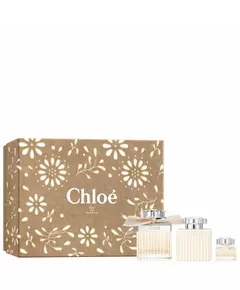 Set Chloe: Chloe Eau De Parfum For Women 75 ml + Chloe Eau De Parfum For Women 5 ml *Miniature + Chloe Body Lotion All Over The Body, 75 ml