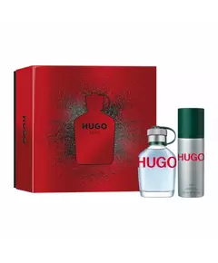 Hugo Man Set Hugo Boss: Hugo Green Eau De Toilette For Men 75 ml + Hugo Man Deodorant Spray For Men, 2 pièces