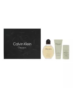 Set Calvin Klein: Obsession Eau De Toilette For Men 125 ml + Obsession Anti-Sweat Deodorant Stick For Men 75 g + Obsession Calming After-Shave Balm, 125 ml