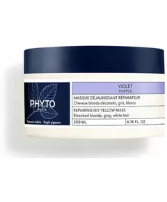 Phyto Anti-yellow Mask Phyto Violet Masque crème pour traitement des cheveux Réparation, 200 ml