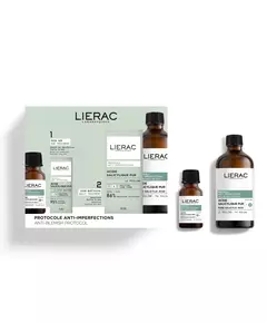 Set Lierac: Anti-Blemish Protocol Stop Spots Anti Spot Local Treatment Cream For Face 15 ml + Anti-Blemish Peeling Exfoliating Peeling Lotion, 15 ml