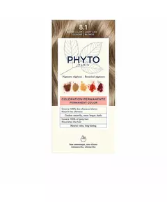 Phyto Color Teinture permanente pour cheveux 8.1 Blond Clair Cendré, 50 ml