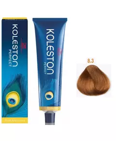 Wella Professionals Koleston Perfect Teinture permanente pour cheveux 8/3 Light Blonde Gold, 60 ml