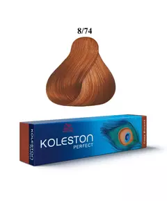 Wella Professionals Koleston Perfect Teinture permanente pour cheveux 8/74 Light Blond Chestnut Red, 60 ml