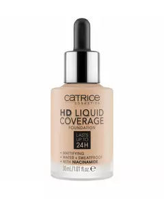 Mattierende flüssige Foundation Catrice HD Vegan 036 Hazelnut, 30 ml