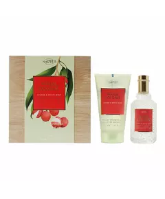 Set 4711: Acqua Colonia Lychee & White Mint Eau De Cologne Unisex 50 ml + Acqua Colonia Lychee & White Mint Moisturizing Shower Gel Body All Skin Types, 50 ml