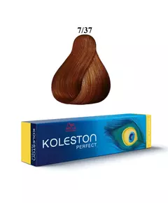 Wella Professionals Koleston Perfect Teinture permanente pour cheveux 7/37 Medium Blonde Golden Brown, 60 ml
