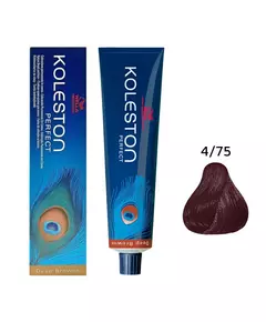 Wella Professionals Koleston Perfect Teinture permanente pour cheveux 4/75 Medium Brown Mahogany Brown, 60 ml