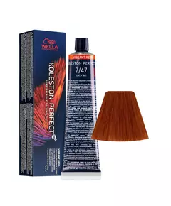 Wella Professionals Koleston Perfect Me+ Teinture permanente pour cheveux 7/47 Medium Blonde Red Brown, 60 ml
