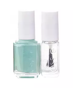 Set Essie: Nail Enamel Vegan Glossy Shine Finish Nail Polish 99 Mint Candy Apple 13.5 ml + Nail Care - Good To Go Top Coat Nail Strengthening Lacquer, 13,5 ml