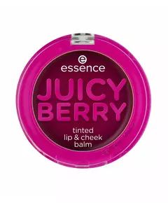 Essence Juicy Berry Tinted Lippen- und Wangenbalsam 2-in-1 Violett, 3 g