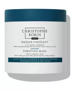 Christophe Robin Purifying Boue thermale Masque crème pour traitement des cheveux Pour détoxifier, 250 ml
