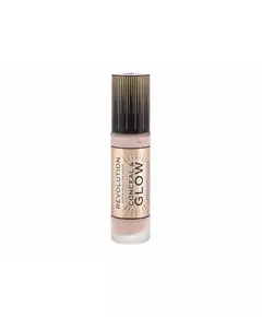 Makeup Revolution Conceal & Glow Erleuchtend Creme-Grundierung F2, 23 ml