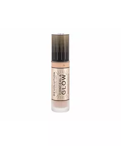 Makeup Revolution Conceal & Glow Erleuchtend Creme-Grundierung F3, 23 ml