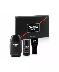 Set Guy Laroche: Drakkar Noir Eau De Toilette For Men 100 ml + Drakkar Noir Cleansing Shower Gel For All Skin Types 50 ml + Drakkar Noir Anti-Perspirant Deodorant Spray For Men, 3 Stück