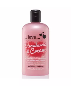 I Love Strawberries & Cream Hydrating Shower Cream, 500 ml