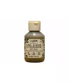 I Love Naturals Collection Vegan Lime Ginger & Cardamom Hydrating Shower Gel For All Skin Types, 125 ml