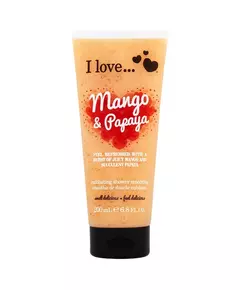 I Love Originals Mango & Papaya Exfoliating Shower Gel For All Skin Types, 200 ml