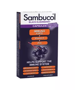 Sambucol Immuno Forte+ Vitamin C + Zinc Support The Immune System Capsules 30 capsules