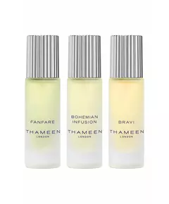 Set Thameen London: Fanfare Eau De Cologne Unisex 10 ml + Bohemian Infusion Eau De Cologne Unisex 10 ml + Bravi Extrait De Parfum Unisex, 10 ml