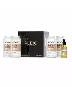 Set Revox B77: Plex Bond Step 3 Hair Cream Treatment Anti-Breakage 260 ml + Plex Bond Step 4 Hair Shampoo For Strengthening 260 ml + Plex Bond Step 5 Hair Conditioner Restores 260 ml + Plex Bond Step 6 Hair Cream Treatment Repairing 260 ml + Plex