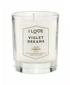 I Love Signature Collection Bergamote pomme verte violettes de Parme rose Bougie parfumée, 160 g