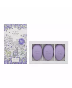 Set Trio Woods Of Windsor Lavender Reinigung Lavendel Massage-Seifenstück Sheabutter 3 stk, 3 Stück