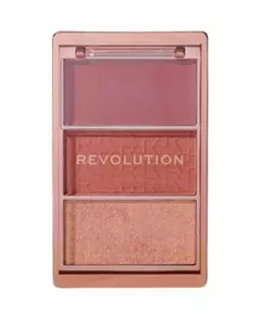Blush and Highlighter Palette Makeup Revolution Blush Icon Aura Points Rose, 11.5 g