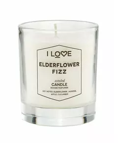 I Love Elderflower Fizz Raspberry Scented Candle, 160 g