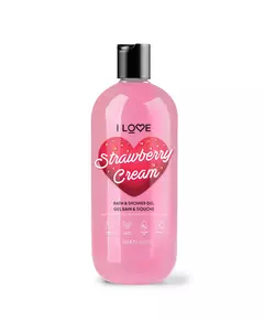 I Love Strawberries & Cream Hydrating Shower Gel For All Skin Types, 750 ml