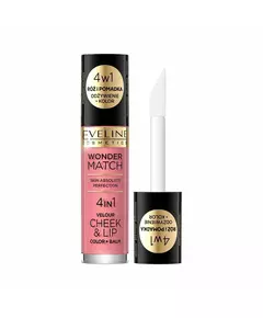 Eveline Cosmetics Wonder Match 4in1 Baume lèvres et joues 2-en-1 03, 4,5 ml