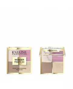 Eveline Cosmetics Wonder Match Palette de contouring 4 nuances 01, 10,8 g