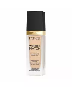 Eveline Cosmetics Wonder Match Skin Absolute Perfection Liquid Foundation 11 Almond, 30 ml