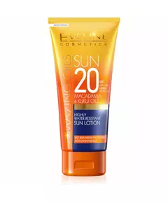 Eveline Cosmetics Amazing Oils Huile de macadamia Nourrissant Lotion solaire SPF20, 200 ml