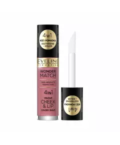 Eveline Cosmetics Wonder Match 4in1 Baume lèvres et joues 2-en-1 04, 4,5 ml