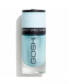 Gosh Glittery Matt Finish Nail Polish 06 Frosted Soft Blue, 8 ml