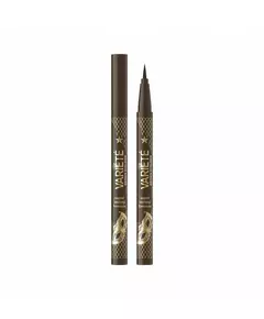 Eveline Cosmetics Variete Pinceau eyeliner précis Eyeliner liquide 02 Marron, 4 ml