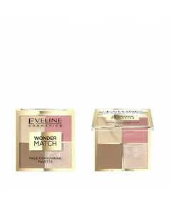 Eveline Cosmetics Wonder Match Palette de contouring 4 nuances 02, 10,8 g