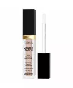 Eveline Cosmetics Wonder Match Hyaluronic Acid Satin Finish Cream Concealer 20 Peach, 6.8 ml