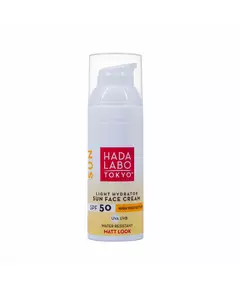 Hada Labo Tokyo Sun Acide hyaluronique Hydratant Crème solaire Pour le visage SPF 50, 50 ml