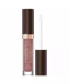 Eveline Cosmetics Choco Glamour Gloss à lèvres 03 Toffee Chocolate, 4,5 ml