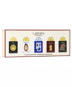 Set Lattafa: Nebras Eau De Parfum For Women 20 ml + Art Of Wood Eau De Parfum For Women 20 ml + Art Of Universe Eau De Parfum For Women 20 ml + Ansaam Gold Eau De Parfum For Women 20 ml + Kashan Eau De Parfum For Women, 20 ml