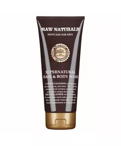 Raw Naturals Supernatural 100% vegan Hair Shampoo Conditioner & Shower Gel 3-In-1, 200 ml