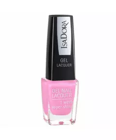 IsaDora Gel Lacquer Glossy Finish Nail Polish 222 Pink Bomb, 6 ml