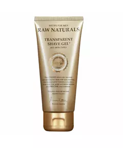 Raw Naturals Transparent 100% vegan Hydrating & Softening Shaving Gel, 100 ml