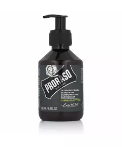 Cypress & Vetyver Beard Wash - Beard shampoo with the scent of cypress and vetiver, 200 ml